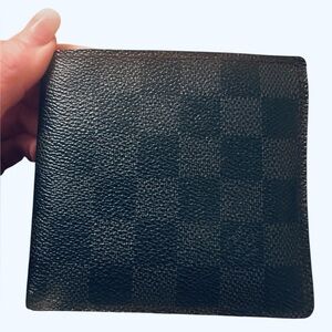 AUTHENTIC LOUIS VUITTON VINTAGE DAMIER GRAPHITE MULTIPLE WALLET